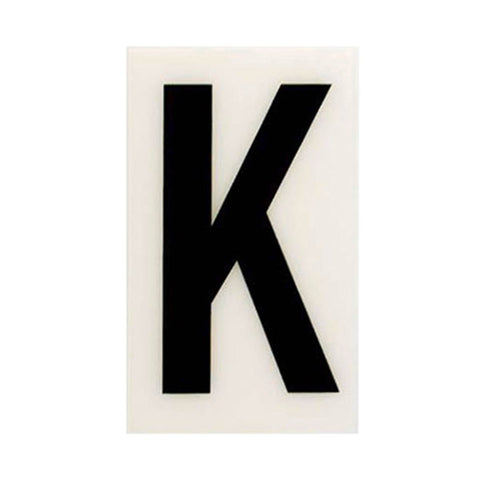 Sandleford 85mm White Self Adhesive House Letter K - Durable Polycarbonate - SuperSaverAU - view 1