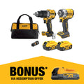 DeWALT 18V XR 5.0Ah Li-ion Brushless 2 Piece Combo Kit DCZ294P2-XE with Charger & Batteries