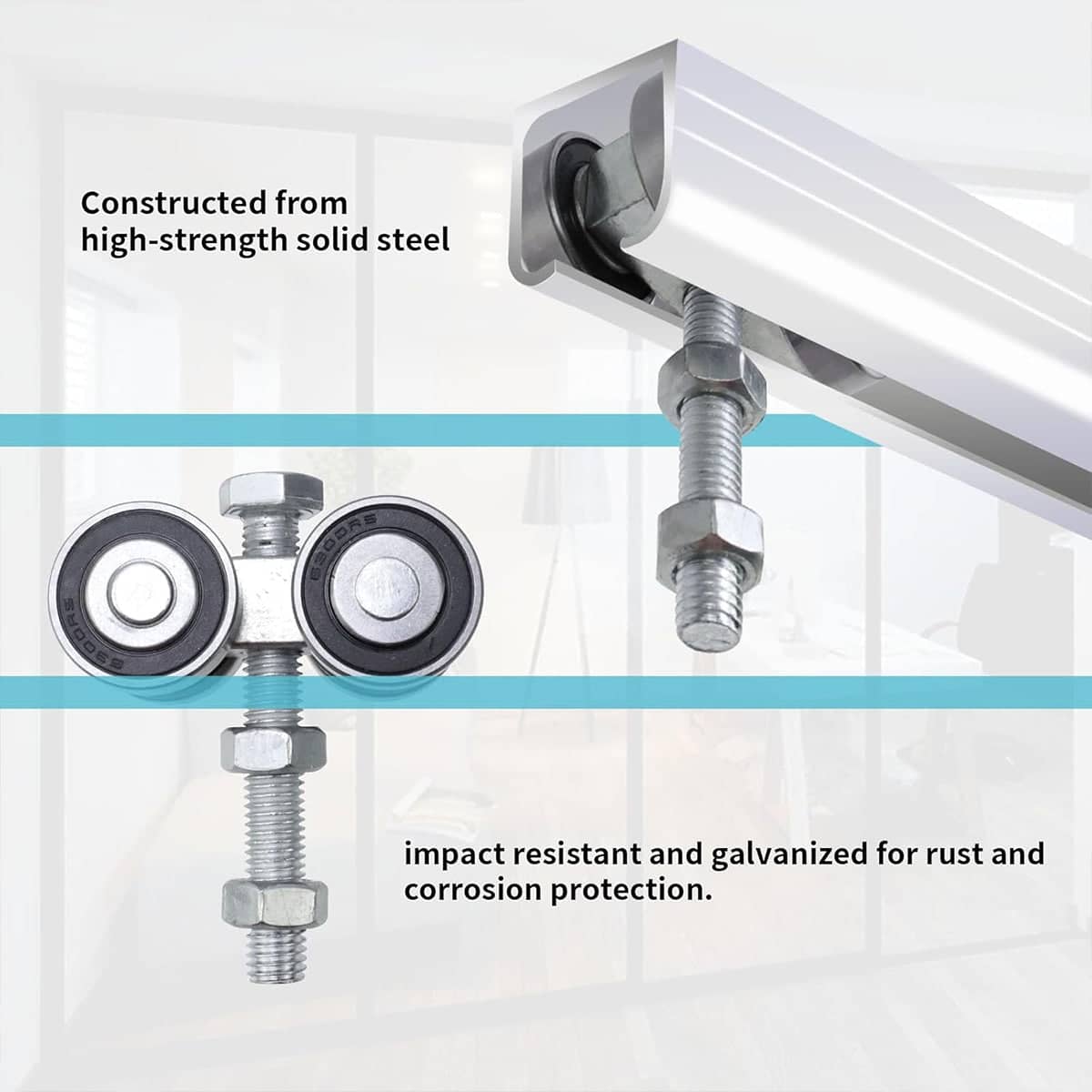 C50 Heavy Duty Sliding Door Roller Pulley - 304 Stainless Steel - view 4