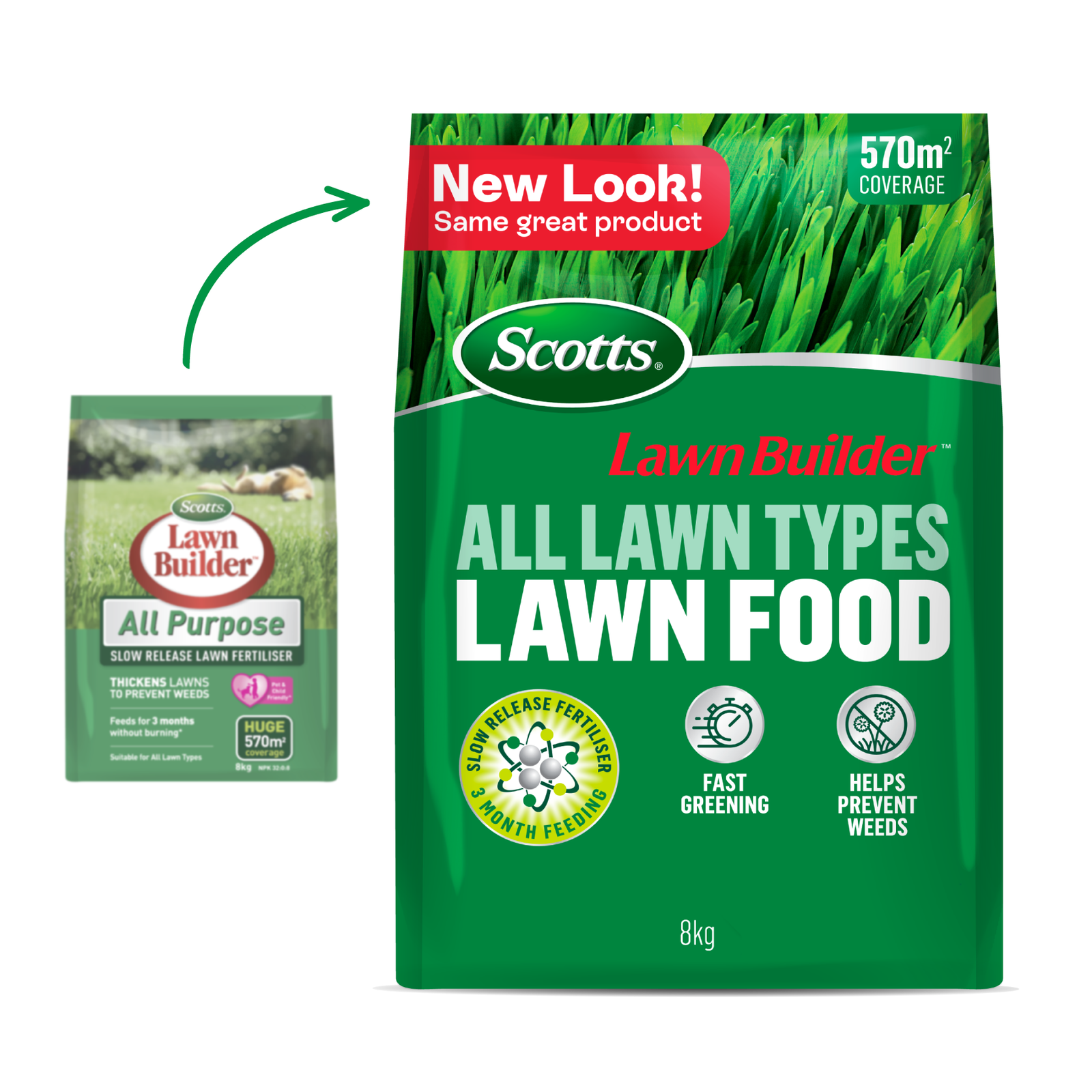 Scotts Lawn Builder Slow Release Lawn Food 8kg - 570sqm