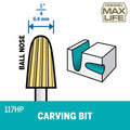 Dremel Max 6 High Speed Cutter 4mm - Titanium Nitride - Precision Carving - SuperSaverAU - view 3