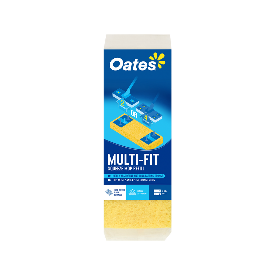Oates Multi Fit Squeeze Mop Refill - 89mm x 232mm - Sponge - Highly Absorbent - SuperSaverAU - view 1
