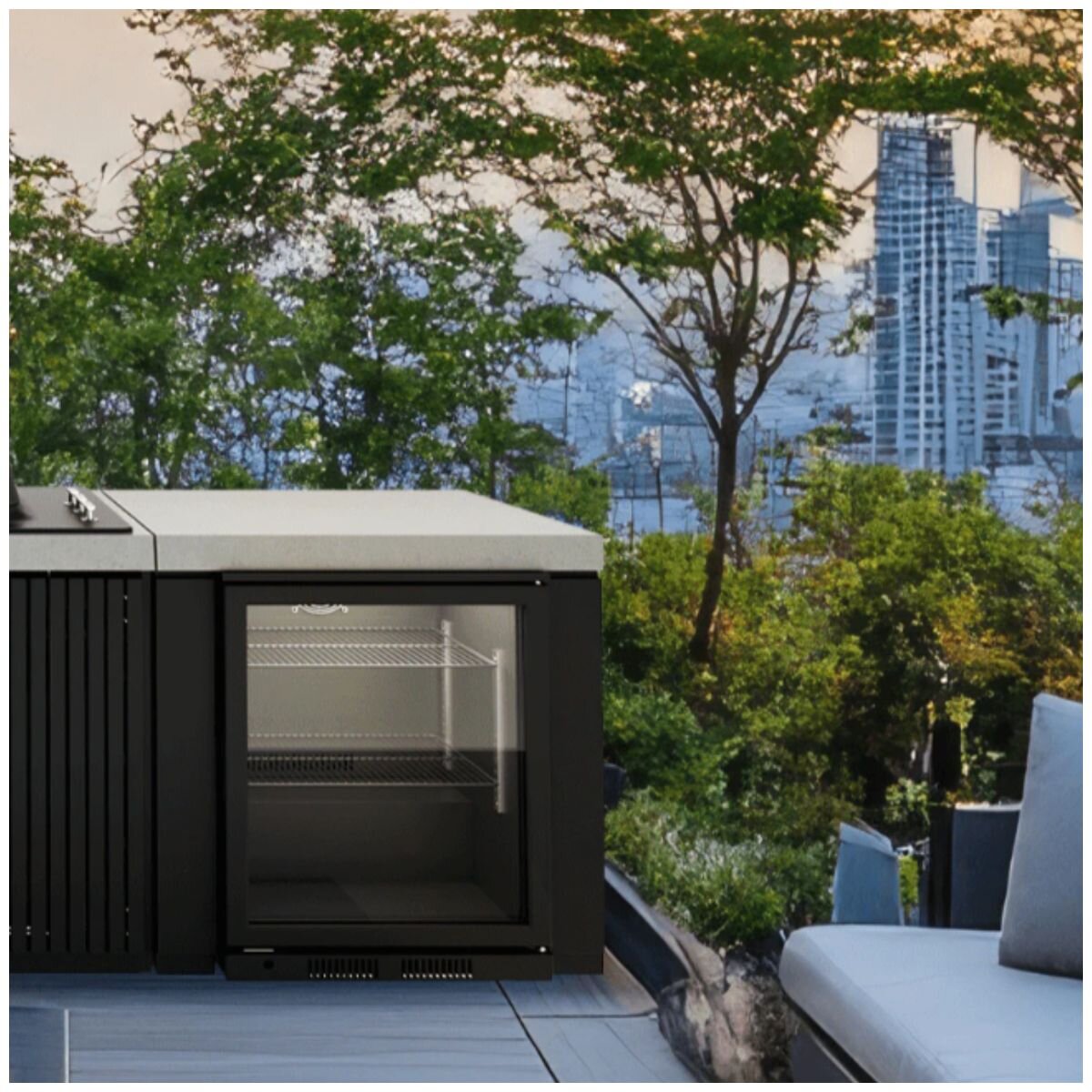 Everdure 128L Beverage Centre - Black, Triple Glazed Door, Freestanding or Underbench - EBC128B