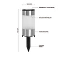 Click Byron Solar LED Pathway Bollard Stainless Steel