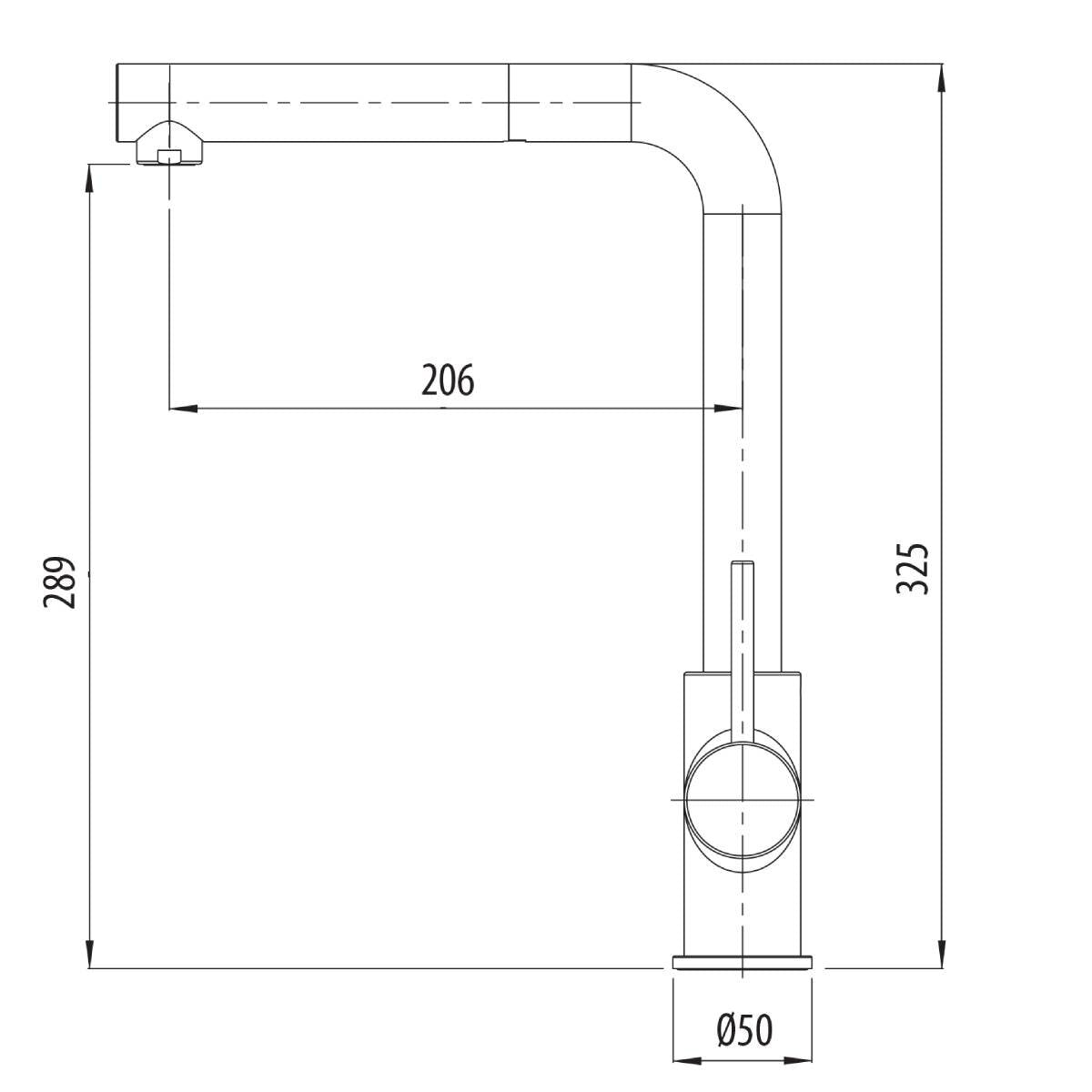 Oliveri Venice pull out right angle mixer tap - Brushed Nickel - WELS 5 star - VE570FBN-P