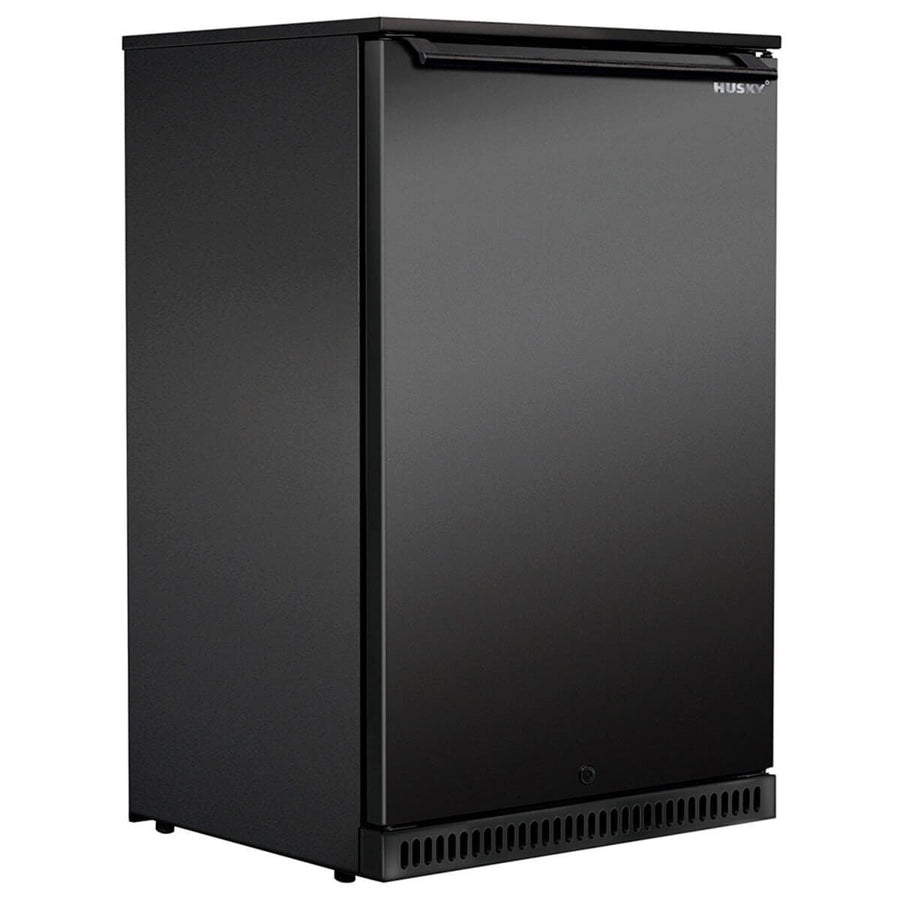 Husky 118L single door outdoor beverage fridge - black, IPX4, energy rated 175kWh - ALFC1SDBLK840EL