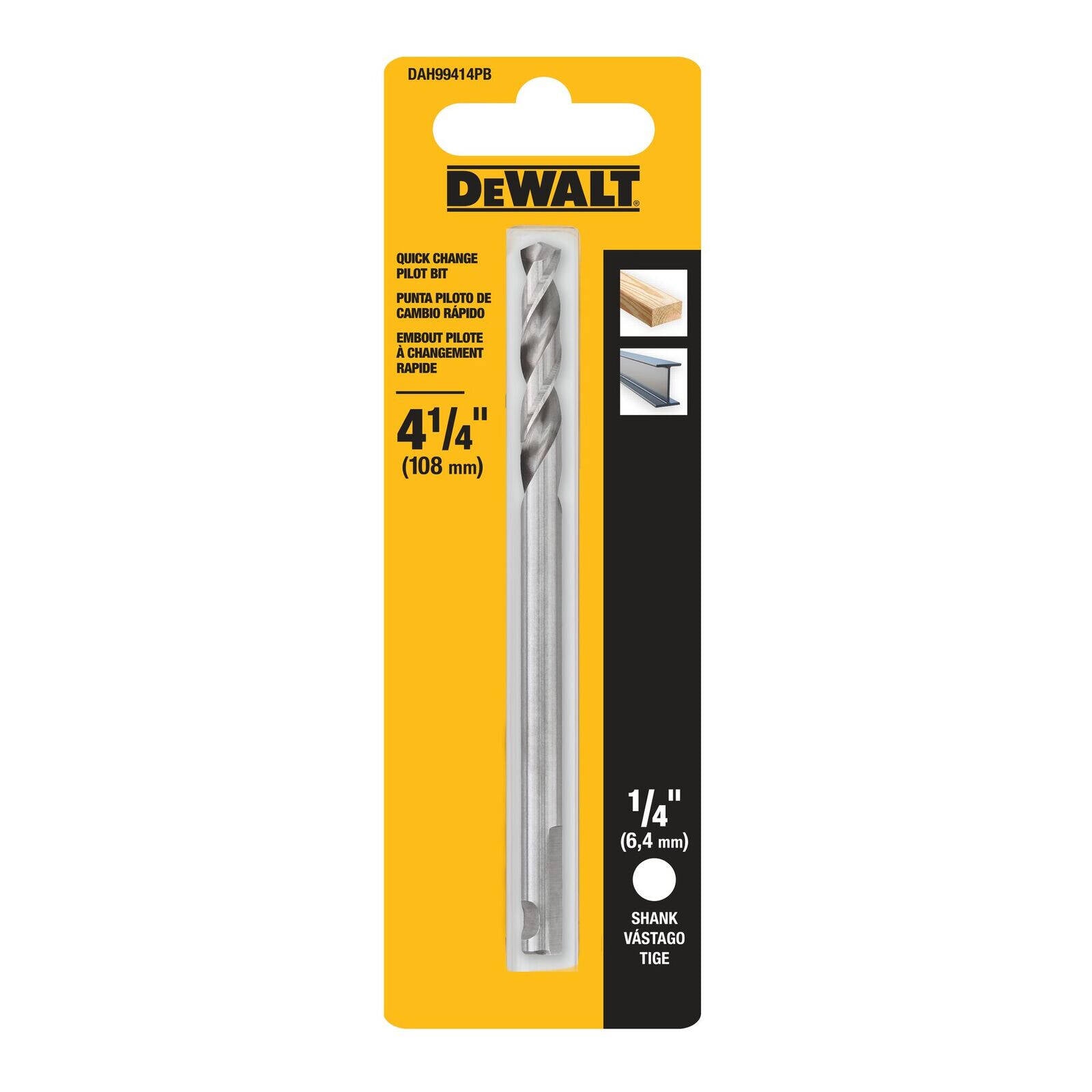 DeWALT 108mm 4-1/4" Pilot Holesaw Bit