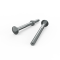Zenith M10 Cup Head Bolt and Nut - 125mm - Zinc Plated - 4.6 Grade Steel - SuperSaverAU - view 1