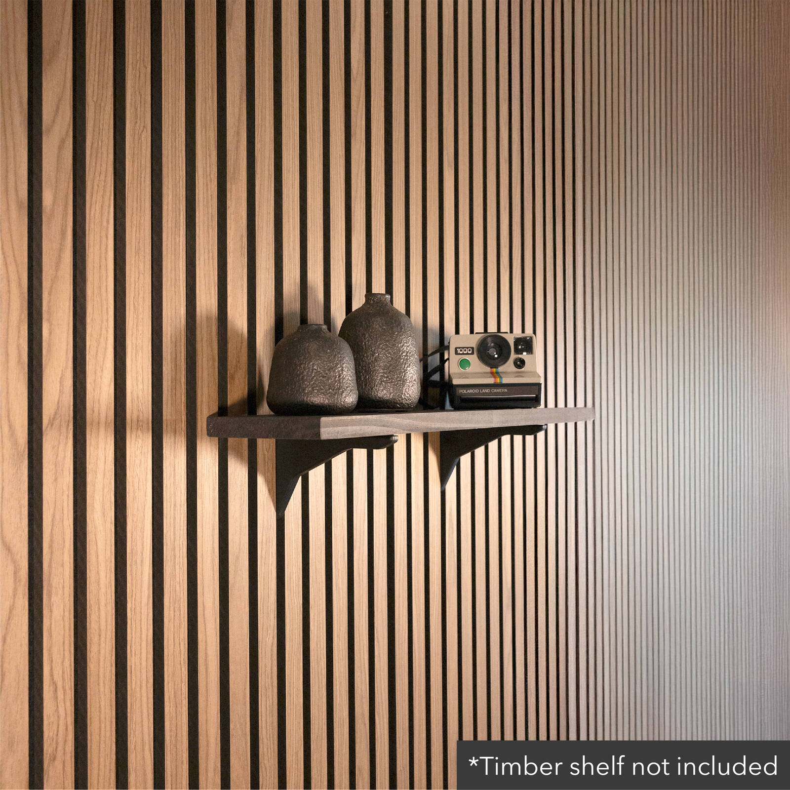 MODE Acoustic Panelling Shelf Brackets - 2 Pack, Black