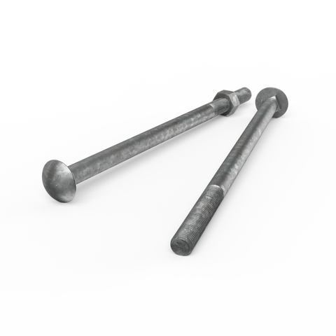 Zenith M16 x 300mm Hot Dip Galvanised Cup Head Bolts Nuts Each - SuperSaverAU - view 1