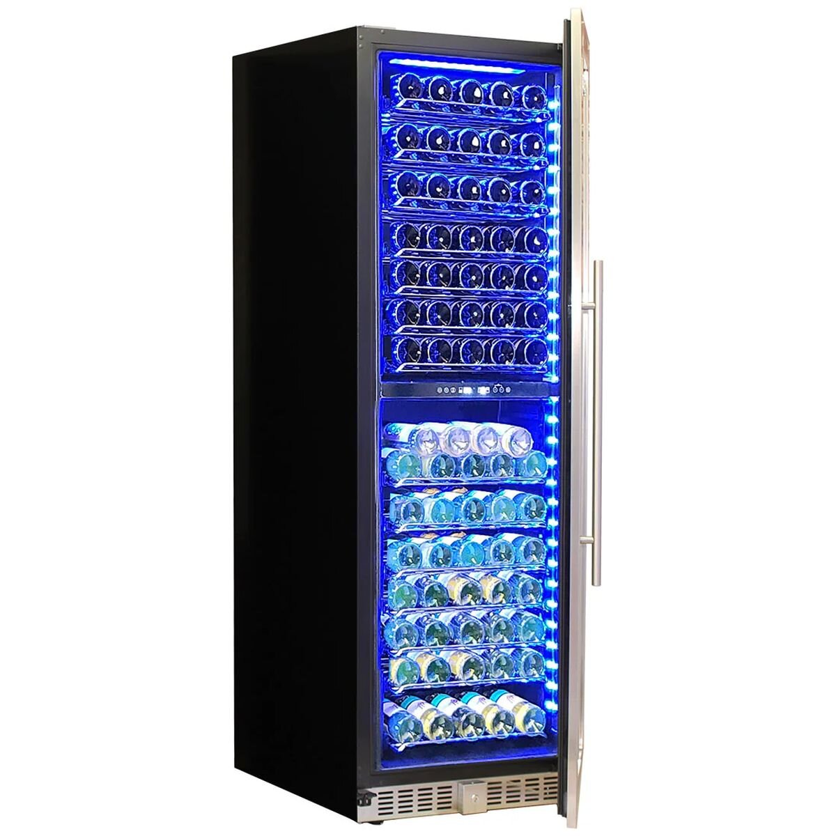 Schmick Upright Dual Zone Glass Door Wine Refrigerator - Stainless Steel - Front Venting - BD425D