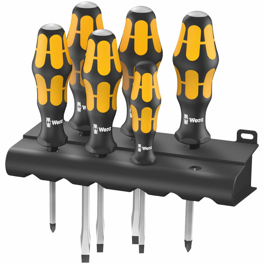 Wera 932 6 Piece Chisel Screwdriver Set - Steel - Black and Red - Ergonomic - SuperSaverAU - view 1