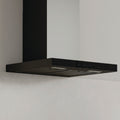 Haier 60cm 600 Series wall mounted canopy rangehood - black, Wi-Fi, hood to hob connection - HC60BMB2