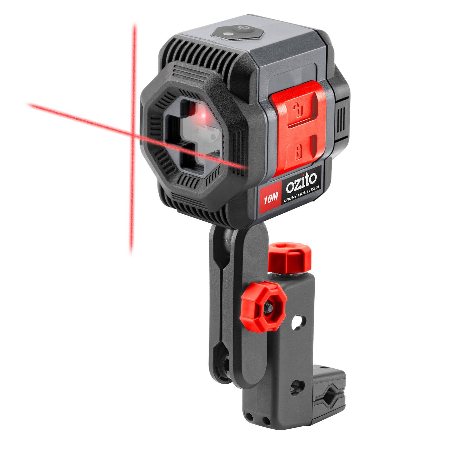 Ozito 10m Range Cross Line Laser Red Beam Auto Levelling LCL-10R