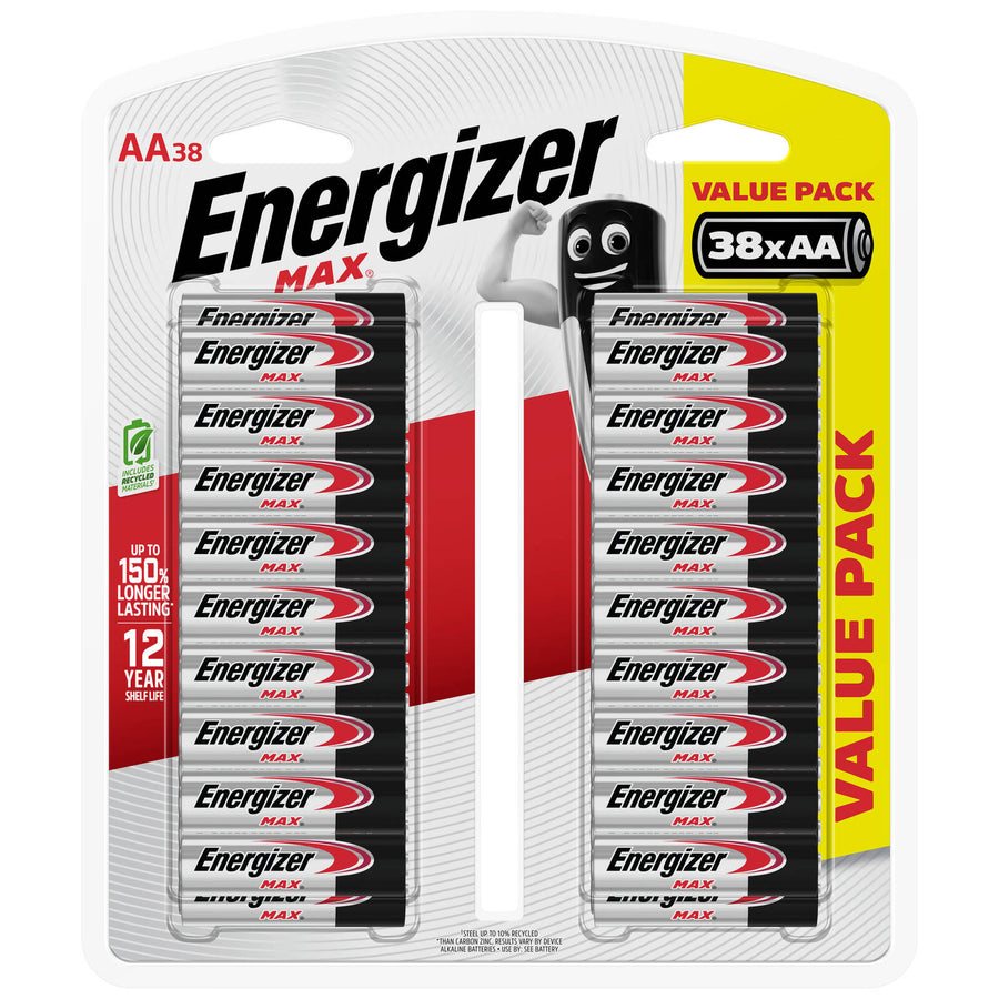 Energizer Max AA Alkaline Batteries - 38 Pack