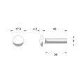 Zenith M8 x 40mm Hot Dip Galvanised Cup Head Bolts Nuts 25 Pack - Grey - SuperSaverAU - view 3