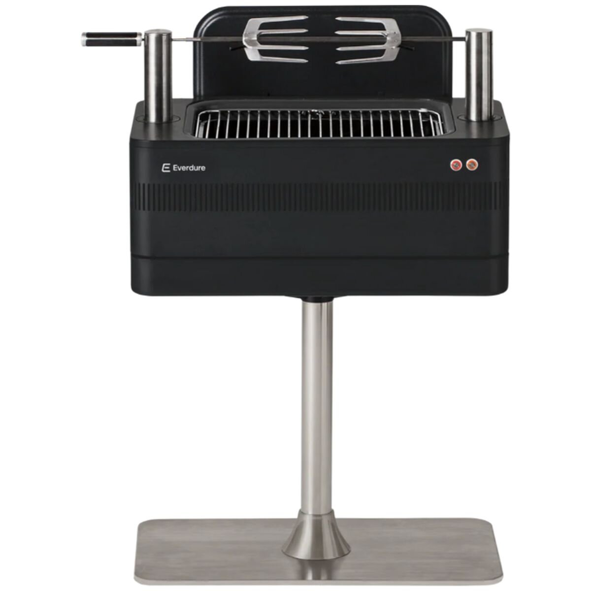 Everdure Fusion Portable Charcoal BBQ - Built-In Rotisserie - 10 Minute Heat-Up - Black - EFUSION2B