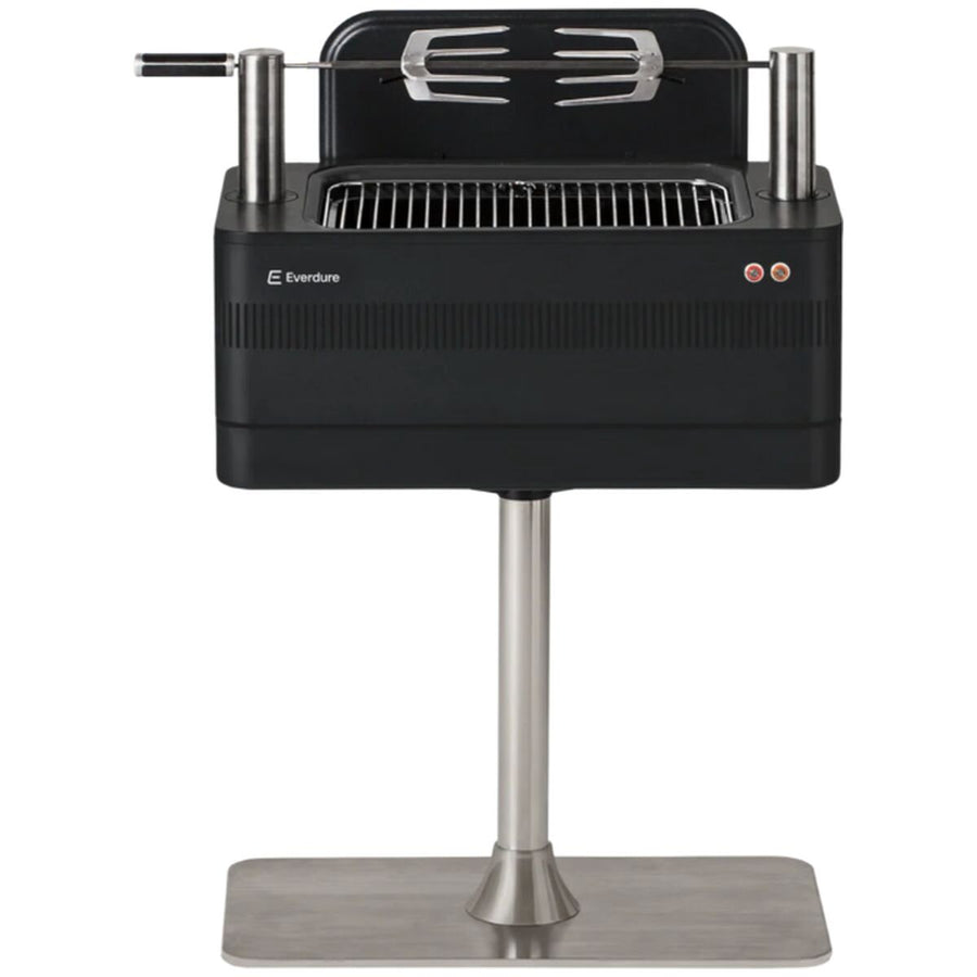 Everdure Fusion Portable Charcoal BBQ - Built-In Rotisserie - 10 Minute Heat-Up - Black - EFUSION2B