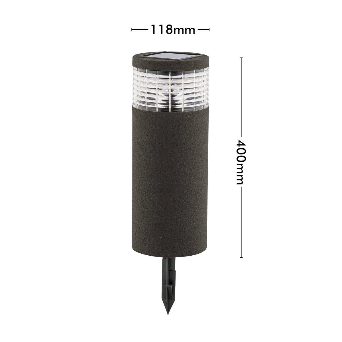 Arlec Solar Bollard Light - Grey Render Finish - 10 Lumens - Sandstone - SuperSaverAU - view 5