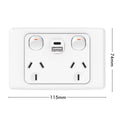 Deta Double Pole Double Power Point with USB A+C - 250V - 10A - 50mm x 74mm x 115mm - SuperSaverAU - view 4