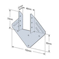 Simpson Strong Tie Hurricane Tie - 135 x 135 x 21mm - 50 Pack - Grey - SuperSaverAU - view 4