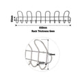Adoored Decorative Hook Rack - 6 Hooks - Satin Chrome - Easy Installation - SuperSaverAU - view 4