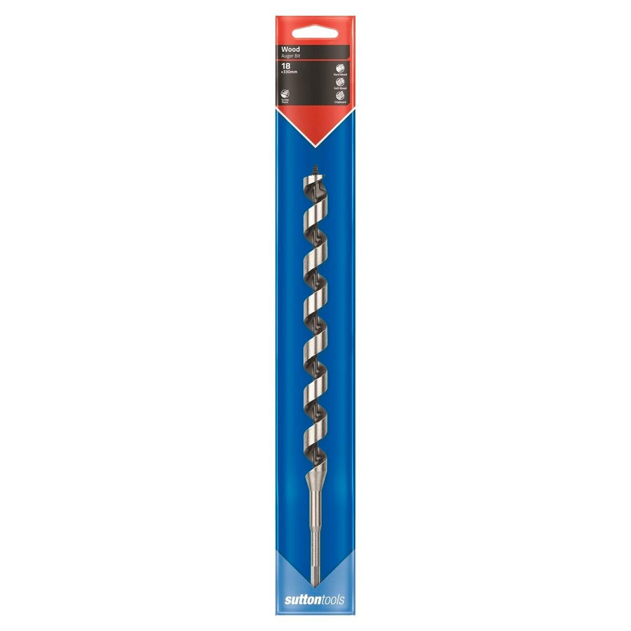 Sutton Tools Medium Auger Bit 330 x 18mm Steel Fast Drilling - SuperSaverAU - view 1