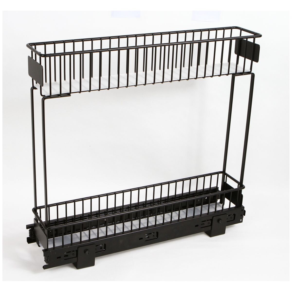 L.T. Williams 2-Tier Gliding Baskets 100/100 - Black PC Steel - Base Mounted - 9715