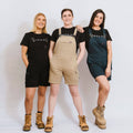 Green Hip All Women Shortalls Black Size 20 Cotton Drill with Cargo Pocket