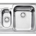 Franke 1 and 1/4 Bowl Topmount Sink - Left Hand Drainer, 18/10 Stainless Steel, 27L Main Bowl - NEX651LHD