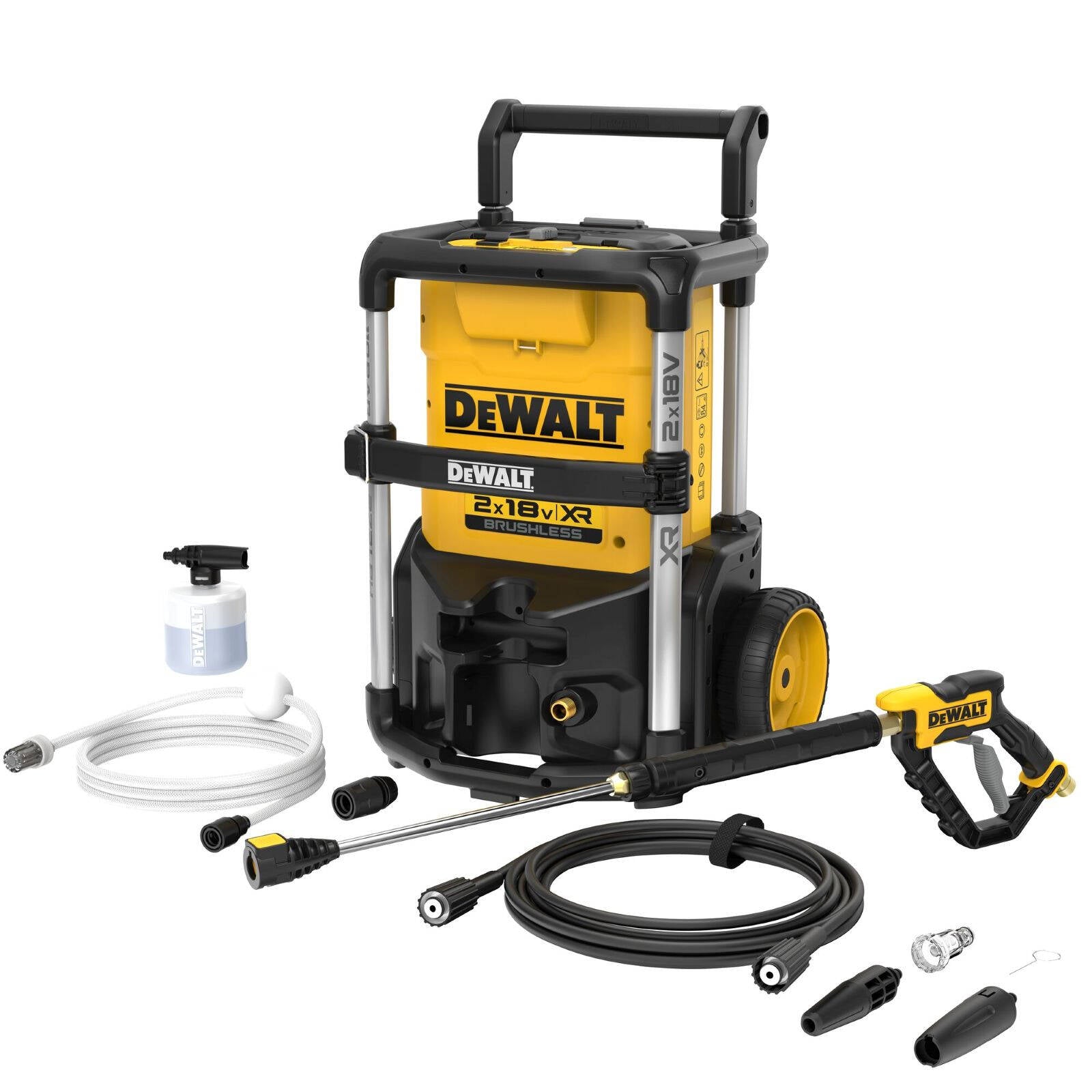 DeWALT 2 x 18V XR Cordless Pressure Washer 1600 PSI - Skin Only DCMPW1600N-XE