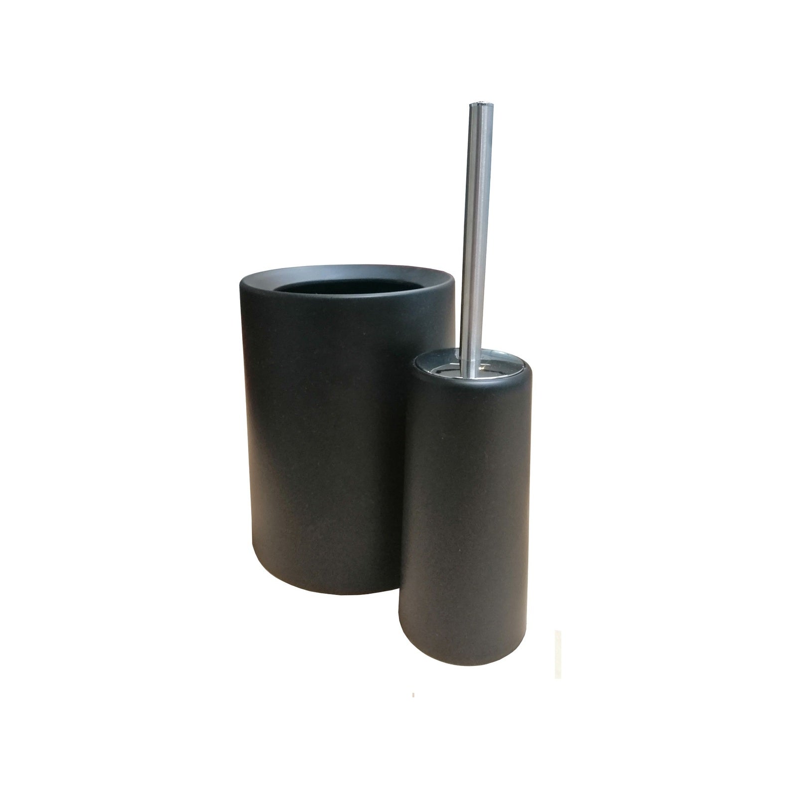Barelli Matte Black Plastic Toilet Brush & Holder
