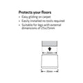 Surface Gard 25mm Black Square Plastic Chair Tips 4 Pack - External - SuperSaverAU - view 3
