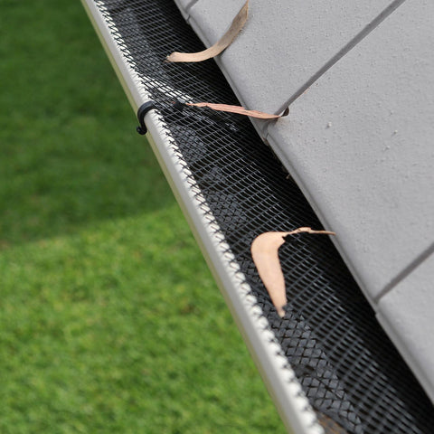 Jack StayMesh Black Plastic Gutterguard Mesh with Clips 160mm x 6m