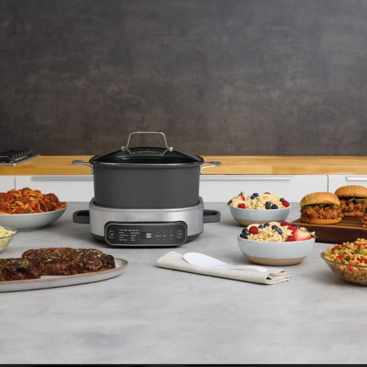 Ninja Foodi Possible Cooker 6L - 10-in-1 Multi-Cooker, Oven-Safe Pot, Dishwasher-Safe Parts - MC1101
