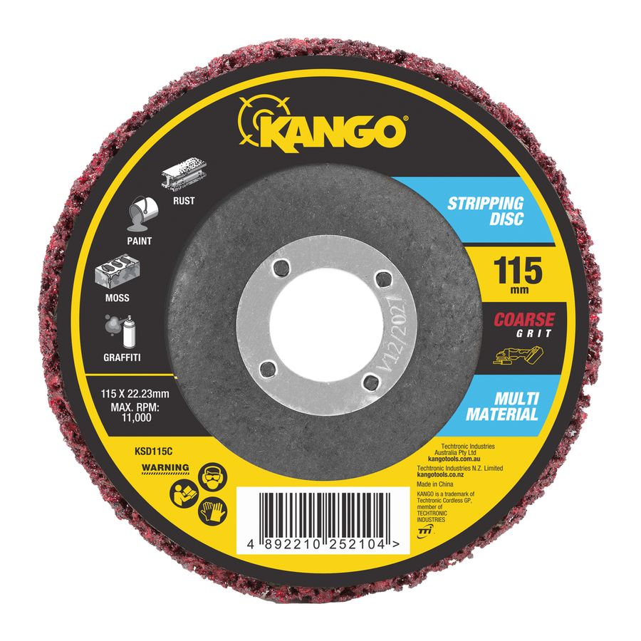Kango 115mm Coarse Grit Stripping Disc - Efficient Rust & Paint Removal - SuperSaverAU - view 1