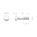 Zenith M12 x 65mm Hot Dip Galvanised Cup Head Bolt & Nut - 4.6 Grade Steel