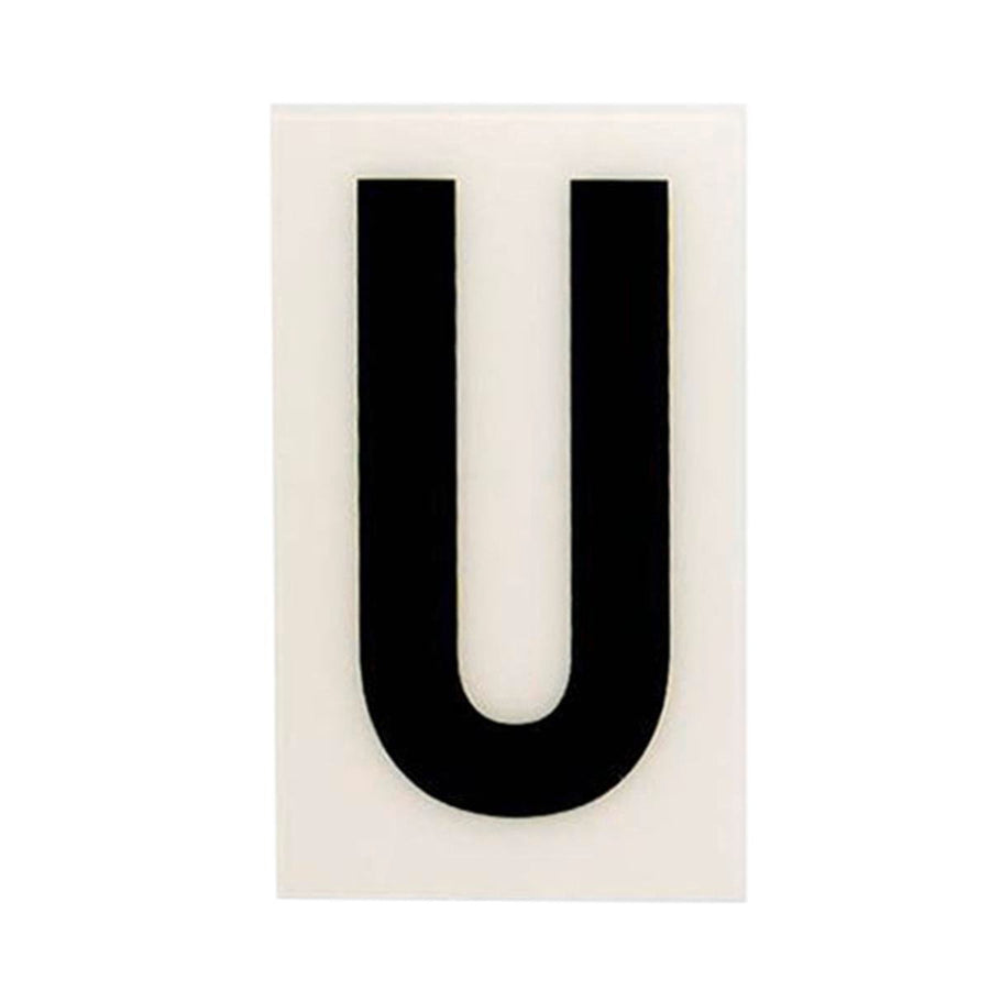Sandleford 85mm White Self Adhesive House Letter U - Polycarbonate - Gloss Finish - Weather Resistant - SuperSaverAU - view 1