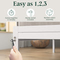 Zinus Kai King Single Bed Frame - White Metal Frame With Natural Bamboo Headboard - AU-FBOBH3ZC-35B