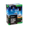 Lytworx 14.5m Solar Party Filament Lights 30 Pack 70738 - Warm White LED, Outdoor