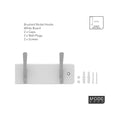 Mode Perma White Hat and Coat Rack 4 Brushed Nickel Hooks