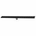 Mondella 900mm Black Rectangular Floor Grate 316SS Easy Access - SuperSaverAU - view 1