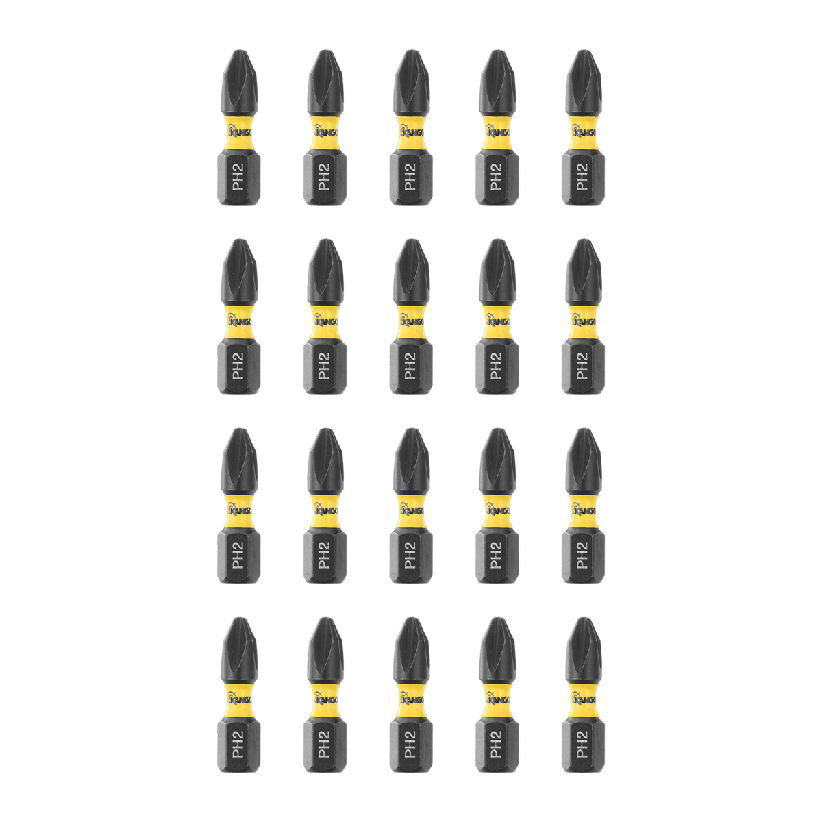 Kango 25mm PH2 Impact Driver Insert Bits - 20 Pack - High Torque - Durable - SuperSaverAU - view 2