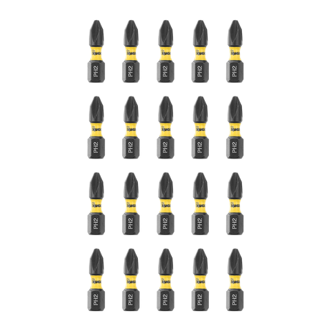 Kango 25mm PH2 Impact Driver Insert Bits - 20 Pack - High Torque - Durable - SuperSaverAU - view 2