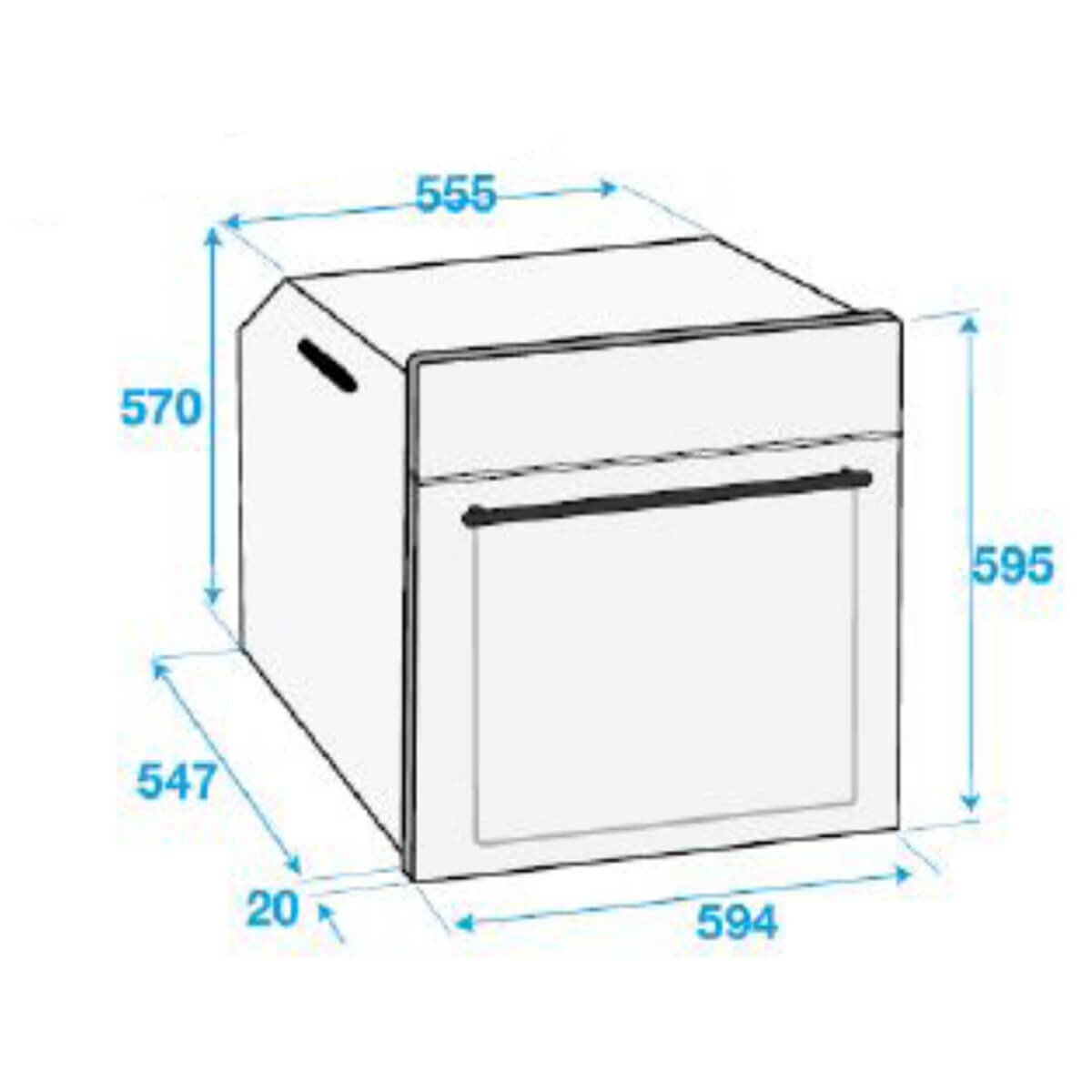 Beko 60cm Multifunction Built-In Oven - SteamAdd, Airfry, 8 Functions, Black Glass - BBO6851MDX