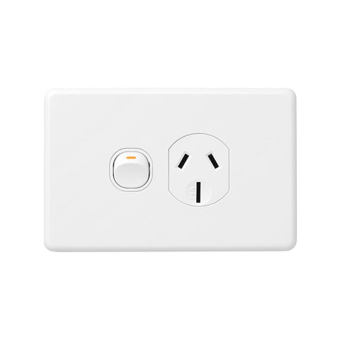 DETA X6 White 15 Amp Single Power Point - 15A Polycarbonate - Durable - SuperSaverAU - view 1