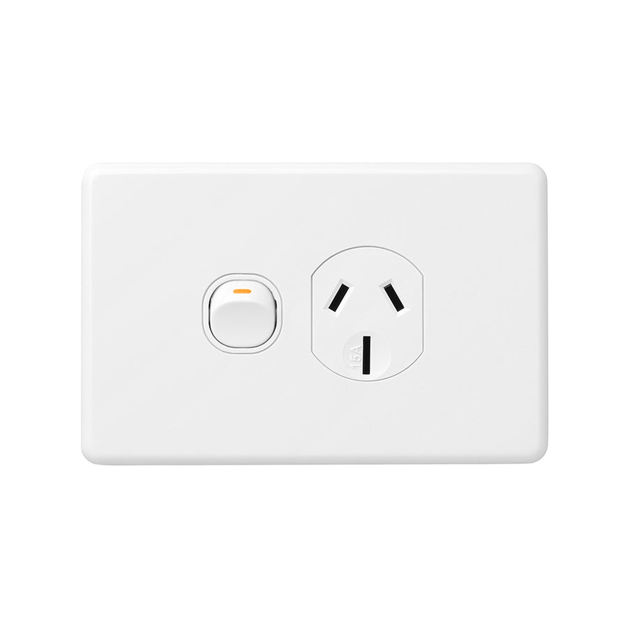 DETA X6 15 Amp Single Power Point White Polycarbonate 250V Heavy Duty