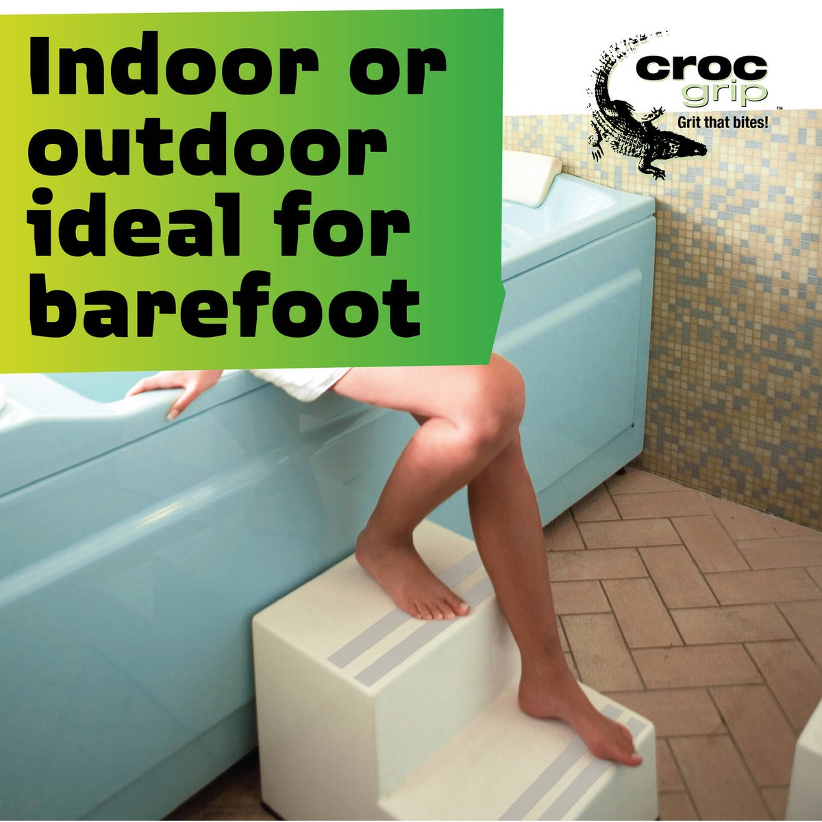 Croc Grip Clear Soft Textured Steps 300mm x 65mm Vinyl Anti-Slip - SuperSaverAU - view 4