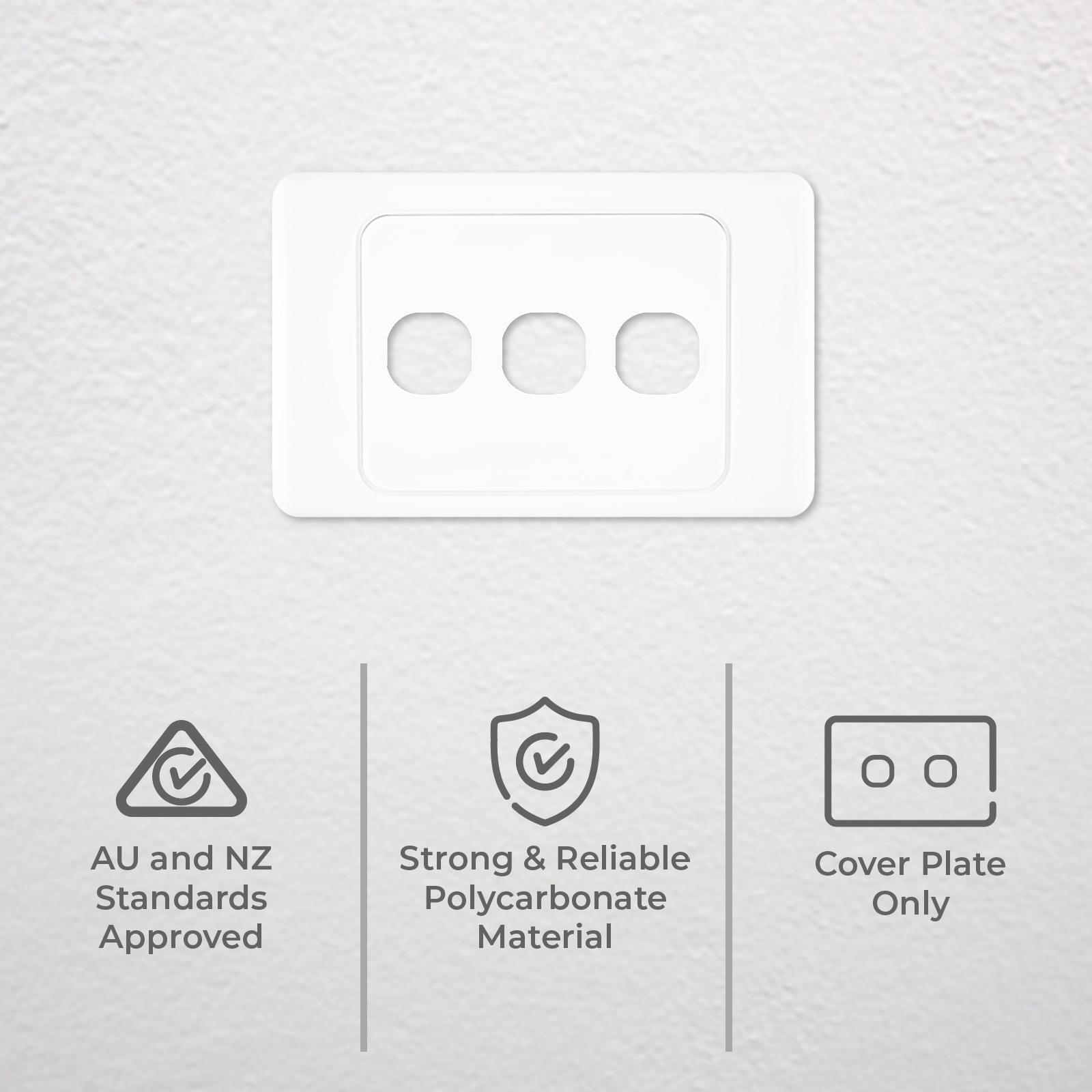 DETA 75mm 3 Aperture Grid Plate White Plastic Indoor 6003B