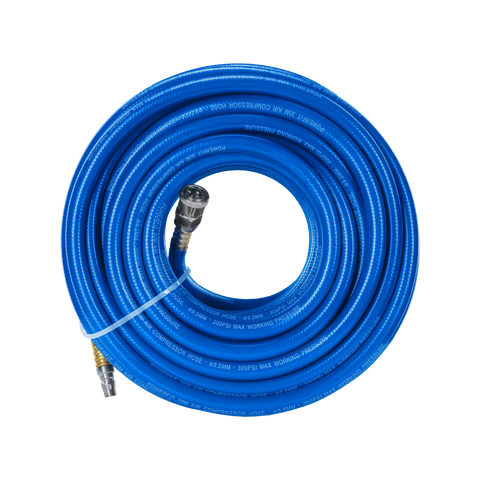 PowerFit 30m Braided Air Hose with Nitto-Style Fittings, 300 PSI